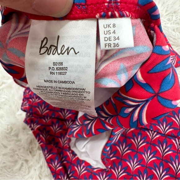 Boden Red and Blue Tankini Swimsuit Bikini Set 4/6 - Picture 6 of 8